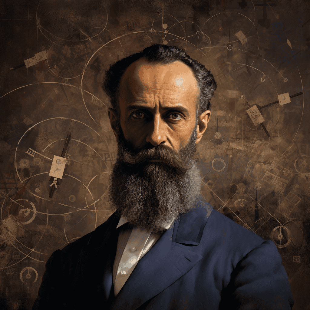 a painting ofvilfredo pareto, creator of the pareto principal or 80-20 rule